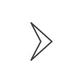 Arrow right direction line icon