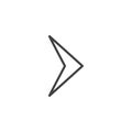 Arrow right direction line icon