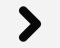 Right Caret Arrowhead Arrow Point Pointing Pointer Side Beside Next Page Swipe Orientation Navigation Icon Sign Shape Line Vector
