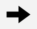 Right Arrow Point Pointer Pointing Aim Next Beside Progress Forward Side East Direction Navigation Path SVG Sign Icon Shape Vector