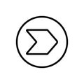 Arrow right icon. Simple line, outline vector elements of pointer icons for ui and ux, website or mobile application Royalty Free Stock Photo