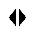 Arrow right left icon. Simple pointer icons for ui and ux, website or mobile application Royalty Free Stock Photo