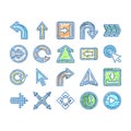 arrow right next sign up icons hand drawn