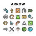 arrow right next sign up icons set vector Royalty Free Stock Photo