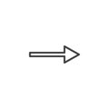 Arrow, right, pointer line icon Royalty Free Stock Photo