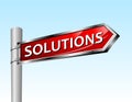 Arrow road sign solutions Royalty Free Stock Photo