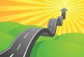 Arrow Road to Sky Royalty Free Stock Photo