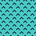 Arrow seamless pattern. Geometric blue arrows. Repeating geometry line green background. Abstract triangle texture design prints Royalty Free Stock Photo