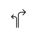 arrow separate icon. Simple thin line, outline  of Arrows icons for UI and UX, website or mobile application Royalty Free Stock Photo