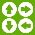 Arrow set icon green Royalty Free Stock Photo