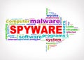 Arrow shape wordcloud tags malware spyware