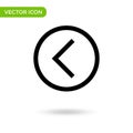 Arrow side icon. minimal and creative icon isolated on white background. vector illustration symbol mark Royalty Free Stock Photo