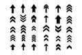 Arrow sign collection. up direction vector icon set. Royalty Free Stock Photo