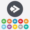 Arrow sign icon. Next button. Navigation symbol Royalty Free Stock Photo