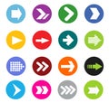 Arrow sign icon set Royalty Free Stock Photo