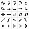 Arrow sign icon set.