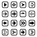 Arrow sign icon set Royalty Free Stock Photo