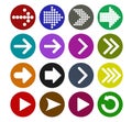 Arrow sign icon set Royalty Free Stock Photo