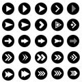 Arrow sign icon vector set. next illustration sign collection. website symbol.