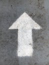 Arrow signs as road markings on a street Royalty Free Stock Photo