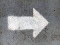Arrow signs as road markings
