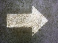 Arrow signs as road markings on a street Royalty Free Stock Photo