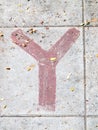 Arrow signs as road markings on a street Royalty Free Stock Photo