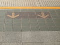 Arrow signs as road markings on a street Royalty Free Stock Photo