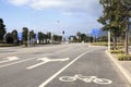 Arrow signs as road markings on a street Royalty Free Stock Photo