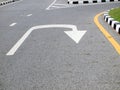 Arrow signs as road markings Royalty Free Stock Photo