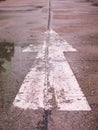 Arrow signs,Traffic sign on street