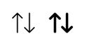 Arrow sort icon in trendy style. Item sorting sign symbol