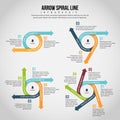 Arrow Spiral Line Infographic