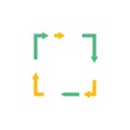 arrow square vector icon illustration