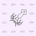 arrow squid icon. Fish icons universal set for web and mobile