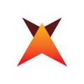 Arrow star color balance logo design