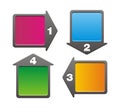 4 arrow - step boxes Royalty Free Stock Photo