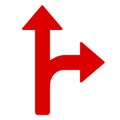 Arrow straight right navigation