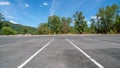 Arrow symbol sign in Parking ,parking lot, parking lane outdoor with blue sky background