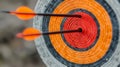 Arrow Target with Precision Strikes Royalty Free Stock Photo