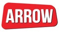 ARROW text on red trapeze stamp sign