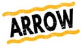 ARROW text on yellow-black lines stamp sign