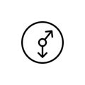 arrow, time icon. Simple thin line, outline  of Arrows icons for UI and UX, website or mobile application Royalty Free Stock Photo