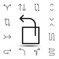 arrow, turn icon. Simple thin line, outline vector element of Arrow icons set for UI and UX, website or mobile application Royalty Free Stock Photo