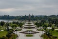 arrow of two rivers in Yaroslavl. Monument to the 1000th anniversary of Yaroslavl On the Strelka in Yaroslavl, where Royalty Free Stock Photo