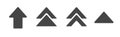 Arrow up direction icon simple, swipe upward navigation vector sign symbol pictogram graphic set, interface ui top pointer element