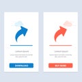 Arrow, Up, Direction, Right Blue and Red Download and Buy Now web Widget Card Template