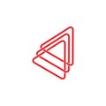 Arrow up linked triangle logo vector Royalty Free Stock Photo