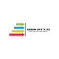 arrow upstairs vector illustration design web Royalty Free Stock Photo