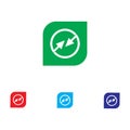 Arrowh vector illustration icon logo template design Royalty Free Stock Photo